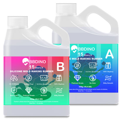 BBDINO 15A Fast Cure Mold Making Silicone Rubber 2.42 lb(38.8 Oz)