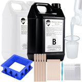 Kit de fabrication de moules en caoutchouc de silicone platine transparent BBDINO 20A, 2 gallons 