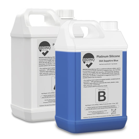 BBDINO 30A Silicone Mold Making 2 Gallon Kit Sapphire Blue | GP Platinum-Cure