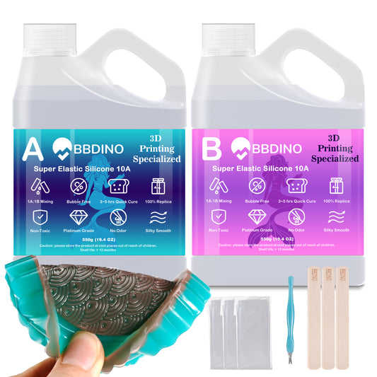 BBDINO Anti Cure Inhibition Silicone Mold Making Kit 10A | Platinum Cure | Specialize for 3D Printing Project & Clay Sculpture Molding (Copy) (Copy)