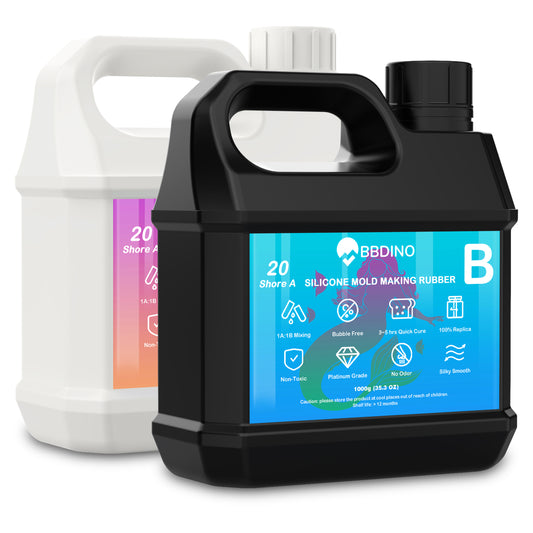 BBDINO 20A Clear Silicone Mold Making Half Gallon Kit |GP Platinum-Cure