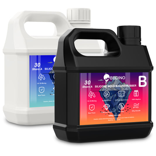 BBDINO 30A Clear Silicone Mold Making Half Gallon Kit | GP Platinum-Cure