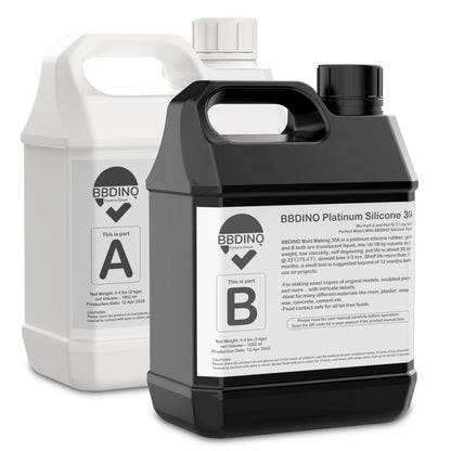 BBDINO 30A Clear Silicone Mold Making 1 Gallon Kit | GP Platinum-Cure