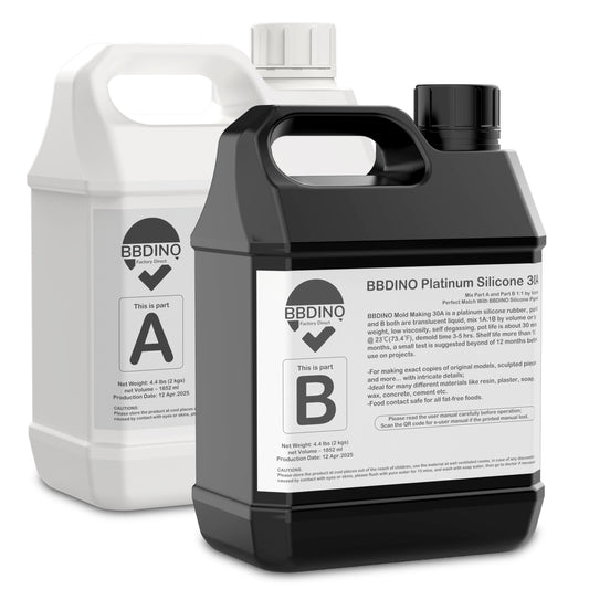 BBDINO 30A Clear Silicone Mold Making 1 Gallon Kit | GP Platinum-Cure