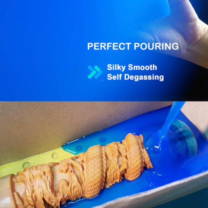 BBDINO 30A Silicone Mold Making 1 Gallon Kit Sapphire Blue | GP Platinum-Cure