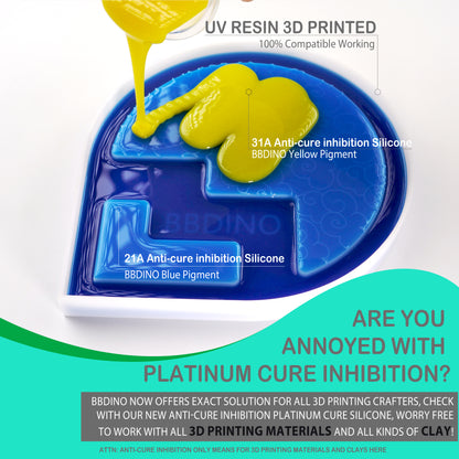 BBDINO Anti Cure Inhibition Silicone Mold Making Kit 21A | Platinum Cure | Specialize for 3D Printing Project & Clay Sculpture Molding