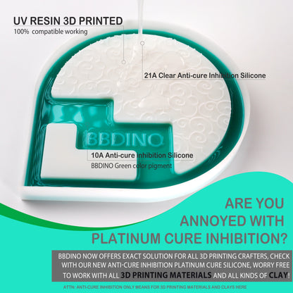 BBDINO Anti Cure Inhibition Silicone Mold Making Kit 21A | Platinum Cure | Specialize for 3D Printing Project & Clay Sculpture Molding
