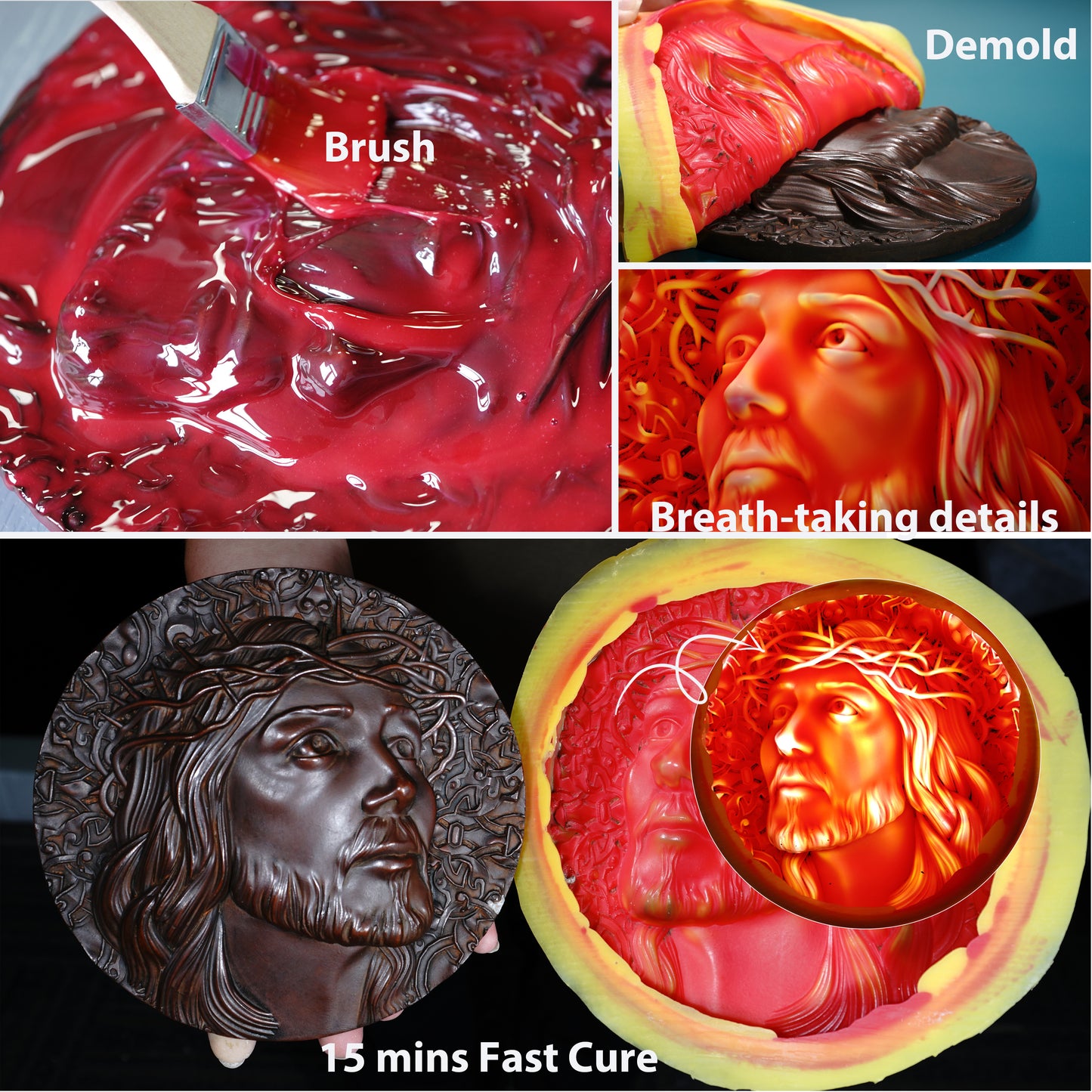 BBDINO Brush-on Silicone for Mold Making 25A | Platinum-Cure | Self-Thicken 15 Mins Fast Cure | 1000g